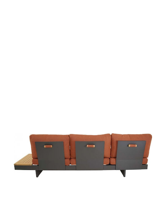 Garten- und Outdoor-Möbelsets 2 Stück Orange mit Kissen