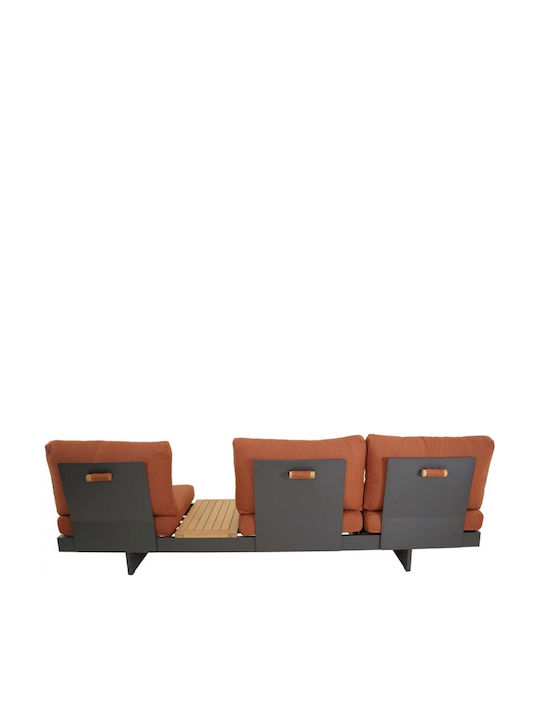 Garten- und Outdoor-Möbelsets 2 Stück Orange mit Kissen