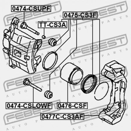 Front Brake Caliper Repair Kit Mitsubishi Lancer Lancer Cedia Cs Ct 2000.03-2009.08 Jpn Mr527672