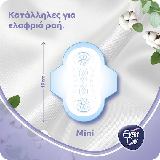 Every Day Sensitive With Cotton Mini Pantyliners with Wings for Normal Flow 4 Drop 10pcs Ultra Plus
