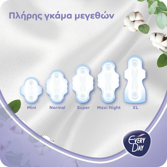 Every Day Sensitive with Cotton Super Hygienepads mit Flügeln für Starke Strömung 6 Tropfen 18Stück Ultra Plus