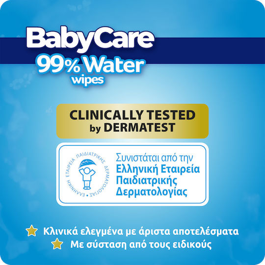 BabyCare 99% Wasser Baby-Feuchttücher mit 99% Wasser ohne Alkohol & Parabene 3x72 Stück pro Packung