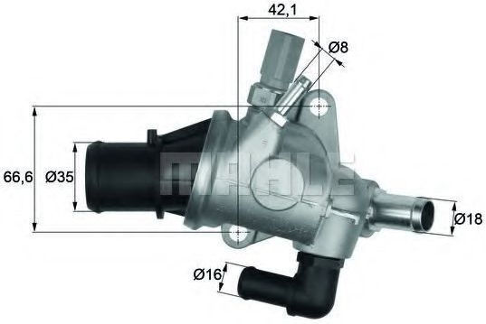 Termostat lichid de răcire Mahle Original Ti 154 88