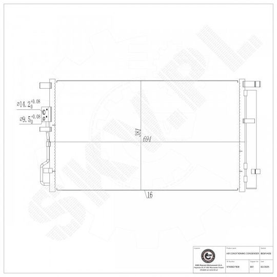 SKV Radiator de apă pentru Kia Sportage Hyundai Tucson