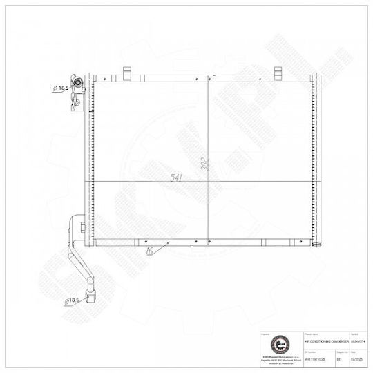 SKV Car Engine Water Radiator for Ford B-Max / Fiesta / Tourneo / Transit