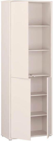 Zwei Türen Kinderkleiderschrank Beige 75x35x215cm