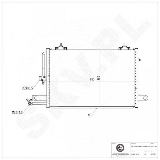 Συμπυκνωτής Κλιματισμού Audi 100 C4 A6 C4 4a0260401ac