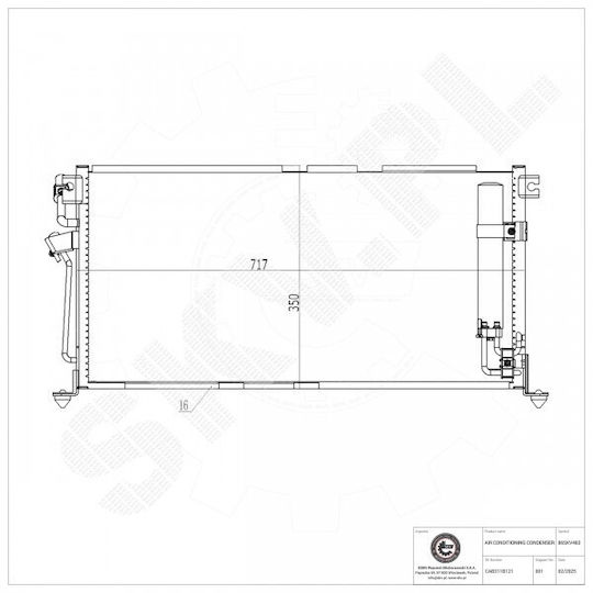 SKV Radiator de apă auto pentru Mitsubishi Lancer