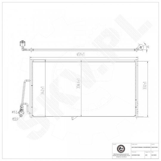 SKV Kühlschrank Air Condition Auto für Kia Mini Subaru Mini