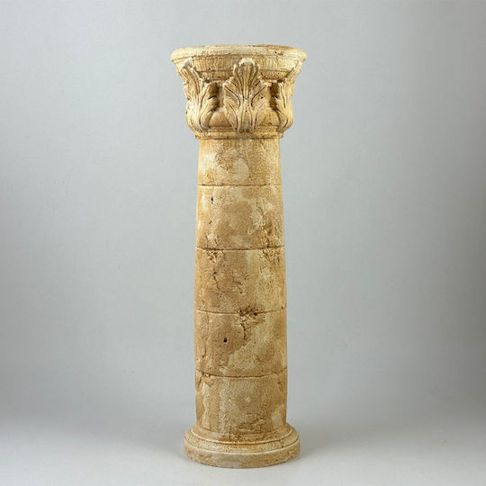 Stewehome Antique Decorative Amphora Column Handmade Piece Brown 25x6 Cm