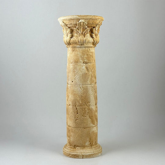 Stewehome Antique Decorative Amphora Column Handmade Piece Brown 25x6 Cm