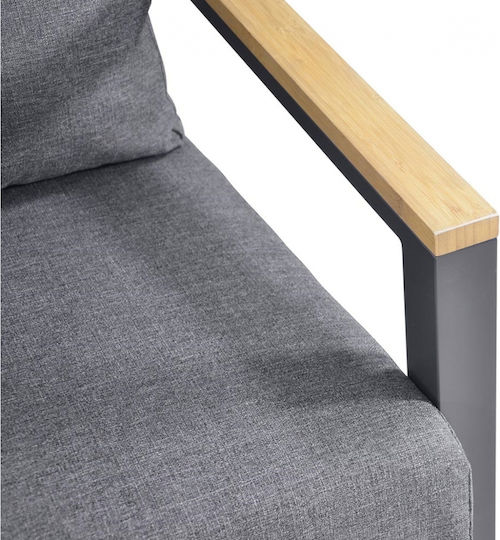 Garten- und Outdoor-Möbelsets Wohnbereich 4 Stück Mattes Charcoal mit Kissen