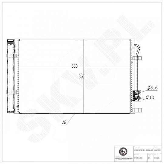 Ψυγείο Κλιματισμού Hyundai I20 I 976060u000