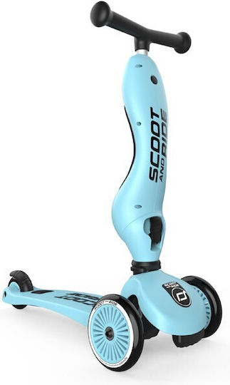 Scooter Kids Scooter 3-Wheel with Seat for 5+ Years Light Blue