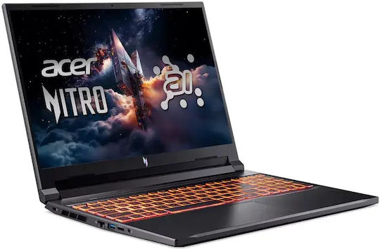 Acer Nitro V 16 16" IPS QHD+ 180Hz (Ryzen 7-260/64GB/500GB SSD + 64GB SSD/GeForce RTX 5070/Windows 11 Pro) (Международна английска клавиатура)