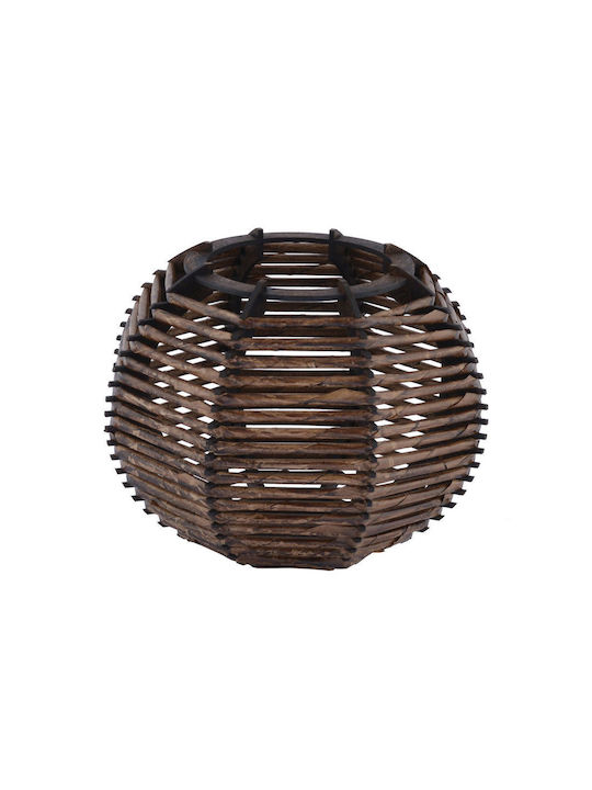 SteweHome Decorative Brown Wooden Vase 10xH11cm