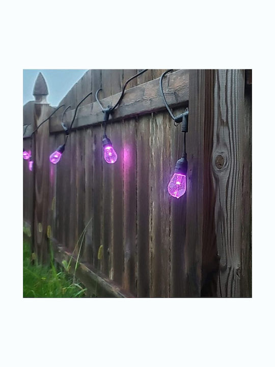 Wasserdichte Lichterkette Beleuchtung LED 12m mit 15 RGB Lampen