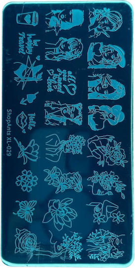 Stamp Plate Flowers-xl-003