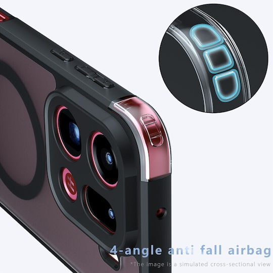 Magsafe Semi Transparent Hard Case Stand Transparent Black Oppo Find X9 Pro 5g