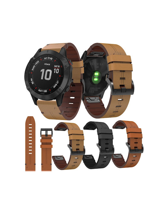 Leather Strap Black (Garmin Instinct 2)