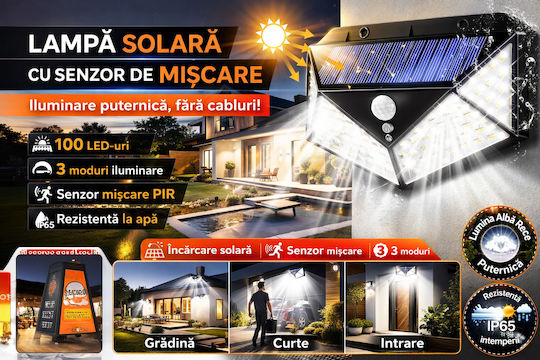 Smart Lampa Solară Cu Senzor De Mișcare