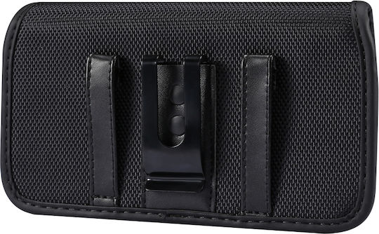 Robuste Oxford Horizontal Wandhalterung Leder Kartensteckplatz Für Smartphone 5,2 Zoll Schwarze