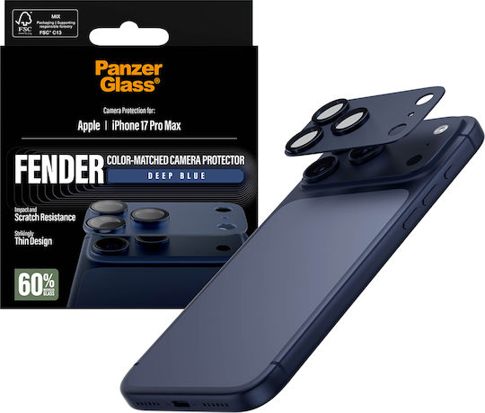 PanzerGlass Fender Προστασία Κάμερας Μεταλλικό Πλαίσιο Μπλε για το iPhone 17 Pro Max