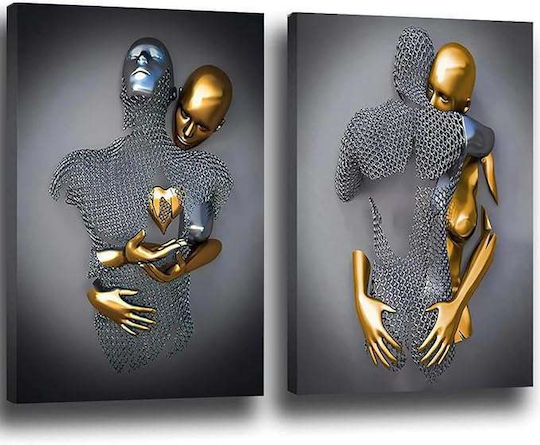Poster 50x70cm Decoration Print Metal Sculptures Without Frame 2 Pcs