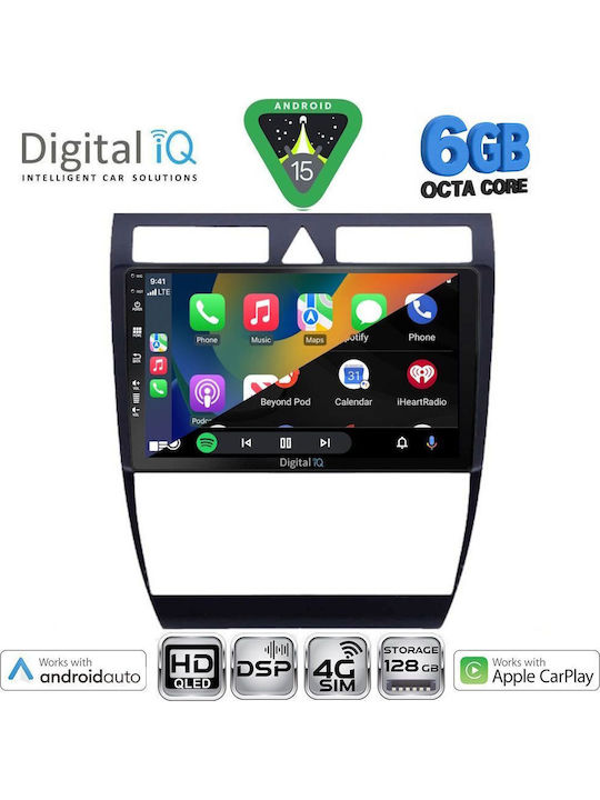 Digital IQ Car Audio System for Audi A6 1998-2005 (Bluetooth/USB/WiFi/GPS/Apple CarPlay/Android Auto) with 9" Touch Screen