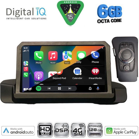 Digital IQ Sistem Audio Auto Pentru BMW Seria 3 2005-2012 Bluetooth USB Wi-Fi GPS Apple CarPlay Android Auto Cu Ecran Tactil 9"