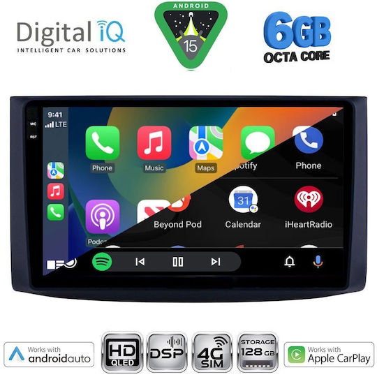 Digital IQ Ηχοσύστημα Αυτοκινήτου για Chevrolet Aveo 2006-2010 (Bluetooth/USB/WiFi/GPS/Apple-Carplay/Android-Auto) με Οθόνη Αφής 9"