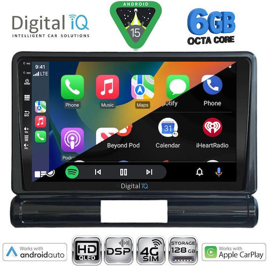 Digital IQ Ηχοσύστημα Αυτοκινήτου για Citroen C3 / DS3 (Bluetooth/USB/WiFi/GPS/Apple-Carplay/Android-Auto) με Οθόνη Αφής 9"