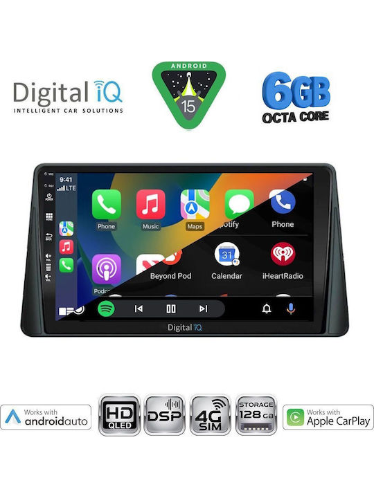 Digital IQ Car Audio System for Ford Focus Bluetooth USB WiFi GPS Apple CarPlay Android Auto with 9" Touch Screen