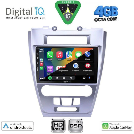 Digital IQ Car Audio System for Ford Fusion 2012-2017 (Bluetooth/USB/WiFi/GPS/Apple CarPlay/Android Auto) with 10" Touch Screen