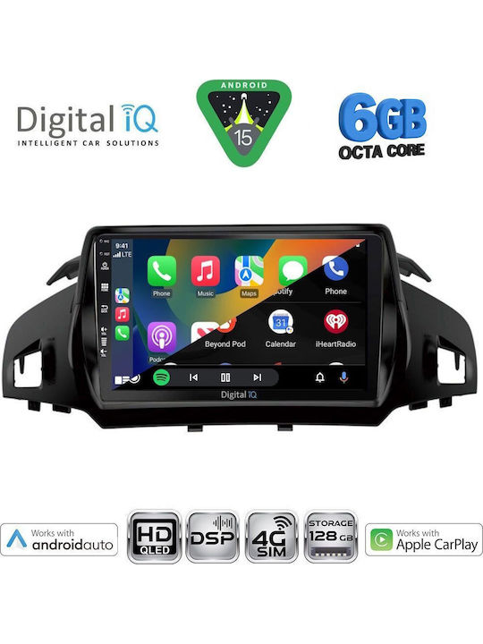 Digital IQ Car Audio System for Ford Kuga C-Max 2011-2023 Bluetooth USB Wi-Fi GPS Apple CarPlay Android Auto with 9 Inch Touch Screen DIGITAL IQ BXF 17160 CPAA