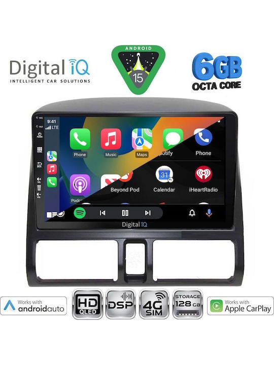 Digital IQ Car Audio System for Honda CR-V 1996-2006 with Clima (Bluetooth/USB/WiFi/GPS/Apple CarPlay/Android Auto) with 9" Touch Screen