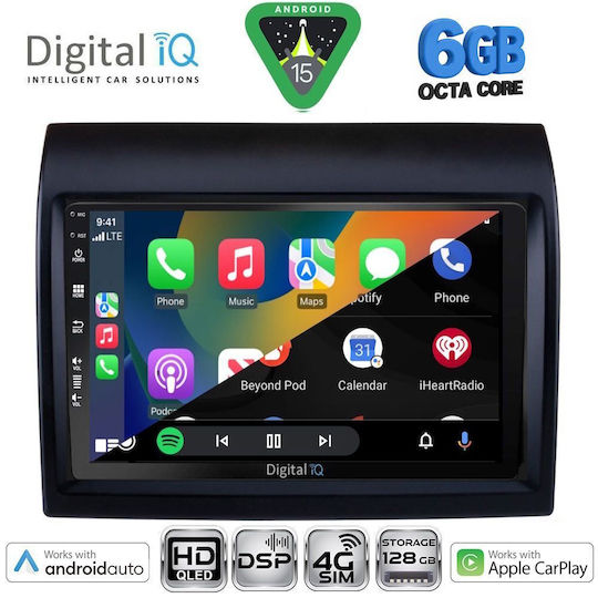 Digital IQ Car Audio System for Peugeot Boxer Fiat Ducato Citroen Jumper 2011-2021 Bluetooth USB WiFi GPS Apple CarPlay Android Auto with 9" Touch Screen