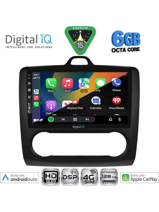 Digital IQ Car Audio System for Ford Focus 2005-2012 with Clima (Bluetooth/USB/WiFi/GPS/Apple CarPlay/Android Auto) with 9" Touch Screen