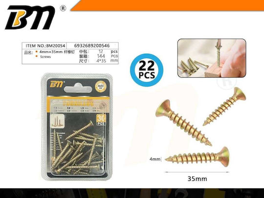 Wood Screws 4mmx35mm Set 12 Packs 22 Pieces 200546 6932689200546