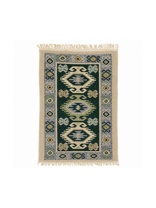 Kotonia Home Правоъгълен Зелен Килим 60x90см
