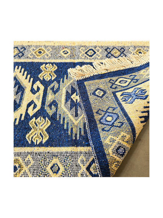 Kotonia Home Wohnzimmer Teppich Rechteckig Blau 60x90cm