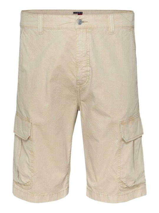 Къси панталони Tommy Jeans Otis Twill Regular Cargo в зелено