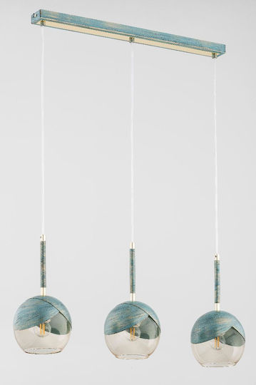 Alfa Висящо Осветително Тяло Зеленo с Цокъл E27