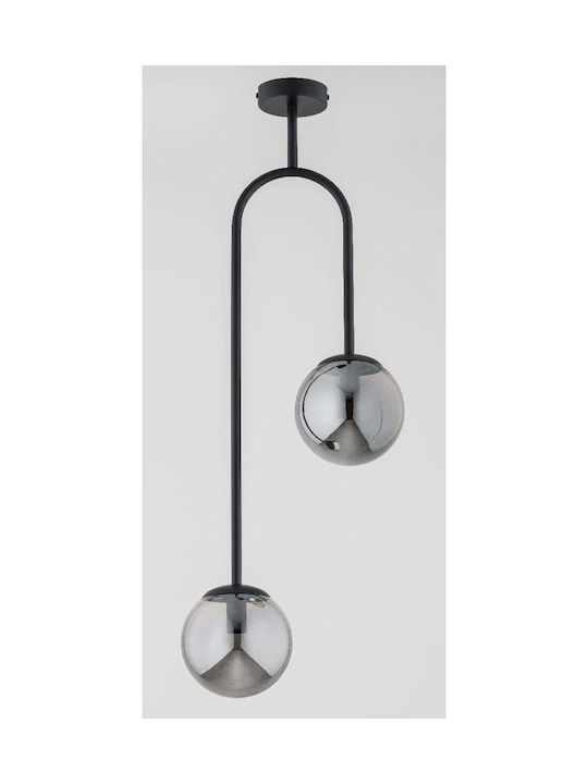 Alfa Candelabru Suspendat Negru