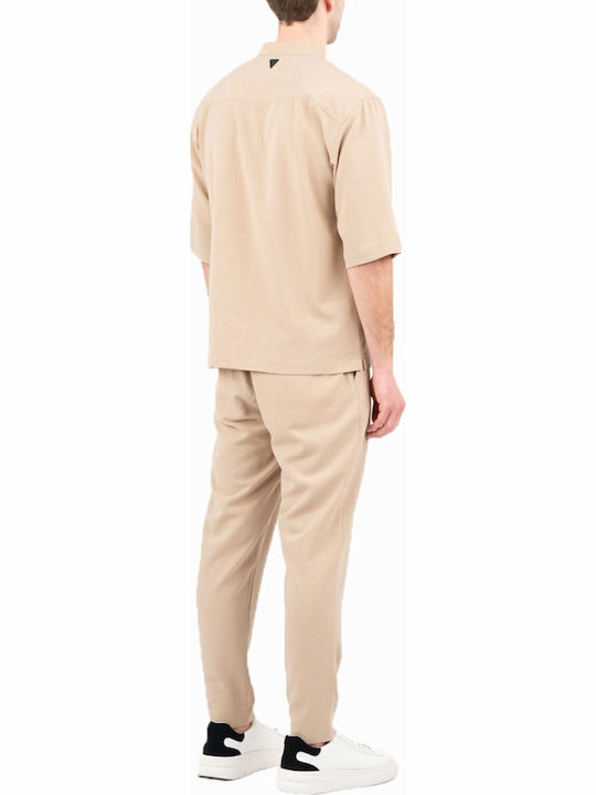 Μακρυμάνικo Overshirt Morrone Beige 300-26-MORRONE