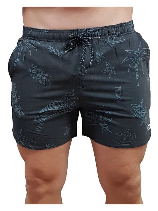 Men's Swimwear Shorts Navy Blue with Patterns