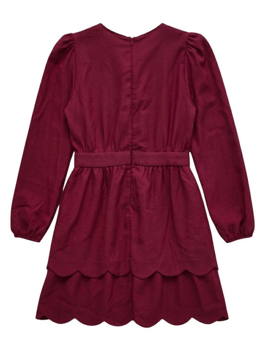 Women's Dress Naf Naf Elie Burgundy Cocktail Elegant S