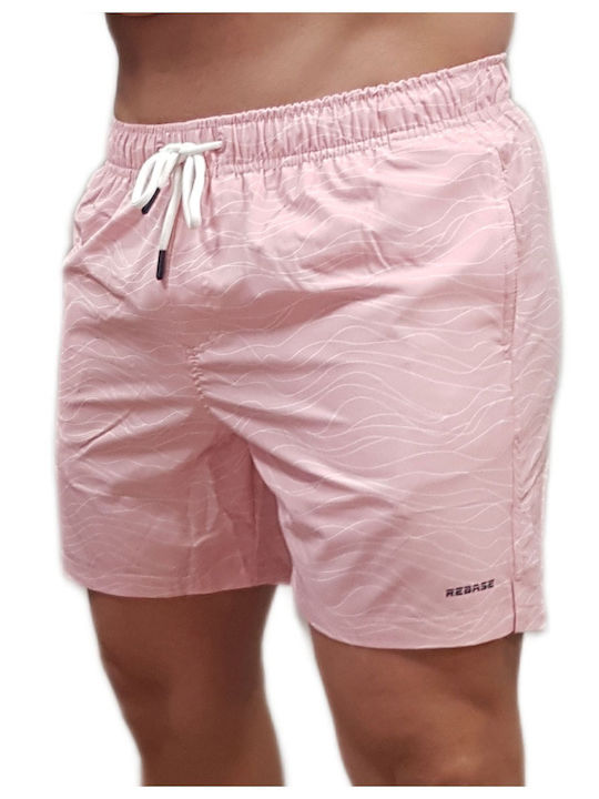 Men's Swimwear Shorts Pink with Patterns