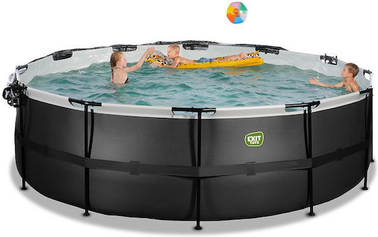 Exit Toys Piscină Rotundă cu Cadru Metalic 450x122cm Neagră