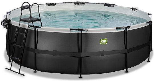 Exit Toys Piscină Rotundă cu Cadru Metalic 450x122cm Neagră